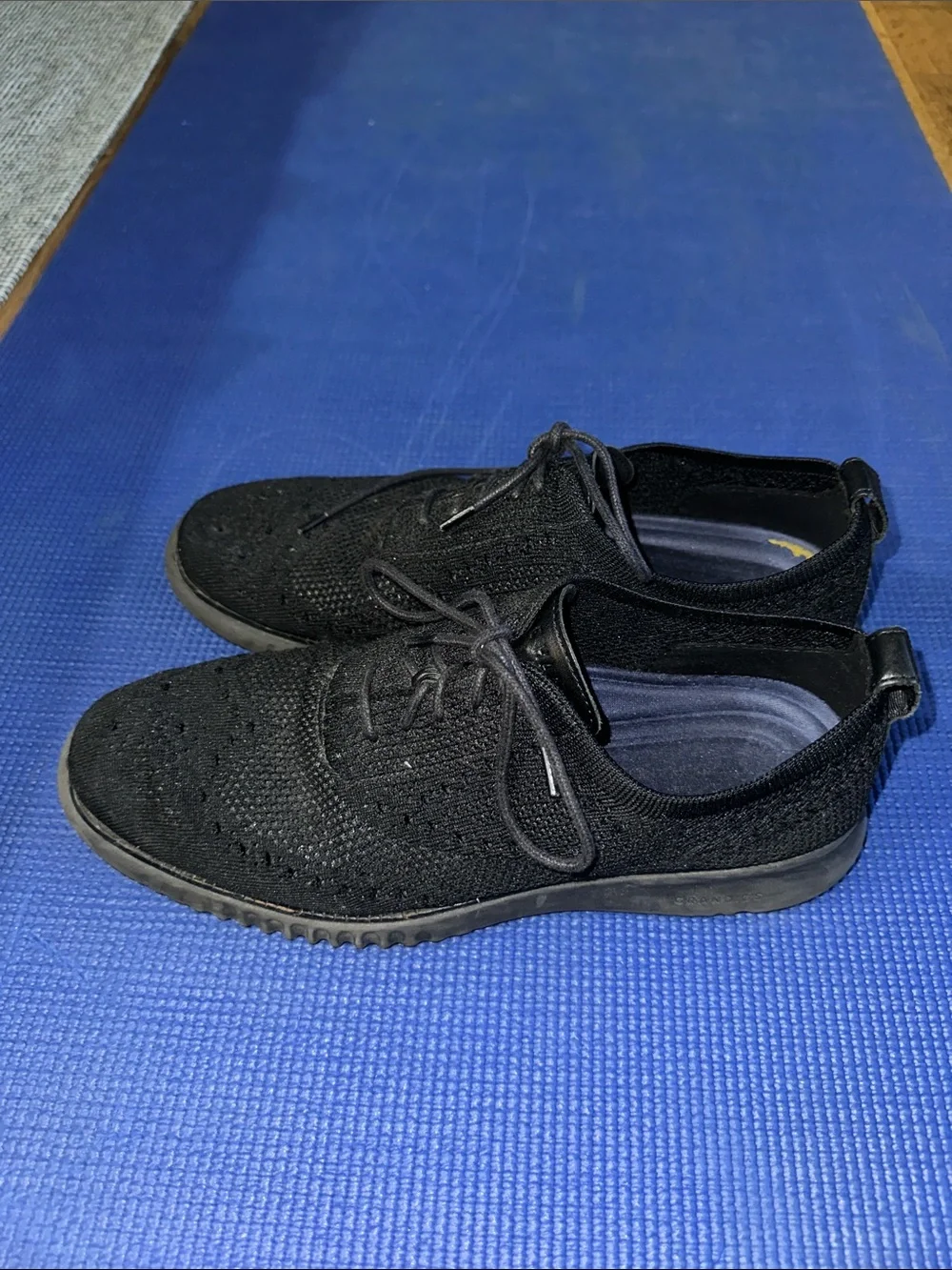 Cole Haan Black Knit Oxford Derbys